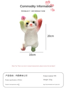 Cute Hand-drawn Simulation <b>Cat</b> <b>Squishy</b> Anti-Stress Anxiety Relief DIY Gift Small Animal Pinch Decompression Toy for Girls 5-7 - Product Image 6