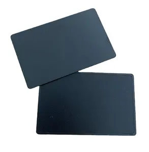 Kartu logam Nfc tersembunyi cepat baca cepat hitam kosong kartu bisnis logam Premium dapat dicetak untuk mesin Laser