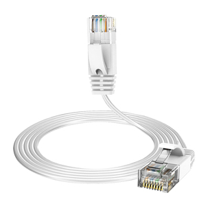 Cat6A <span class=keywords><strong>Ethernet</strong></span> mince UTP câble réseau 0.5-30M 32AWG OD 2.8mm cuivre nu RJ45 8P8C ROSH PVC veste 5m LAN cordon de raccordement blanc noir - Product Image 1