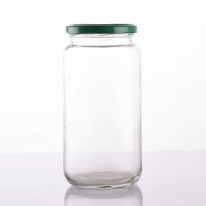 1000ml 넓은 입 34oz 투명 유리 병 검은 뚜껑 발효 용 라이너 씰 식품 식기 세척기 안전