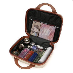 Valise Mini à Main Bear Fashion 14 Pouces, Boîte à Mot de Passe Portable avec Fermeture Éclair, Plastique, Dessin Animé, Souvenir, Étui à Cosmétiques - Product Image 1