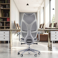 Chaise de bureau pivotante à dossier haut ergonomique en maille de luxe moderne commerciale Support lombaire réglable Ascenseur à gaz certifié