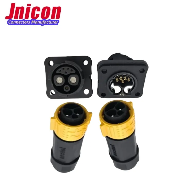 Jnicon Group M23 Push Lock ขั้วต่อแบตเตอรี่ ebike โรงงาน oem ขั้วต่อไฟกันน้ําสําหรับมอเตอร์ไฟฟ้า