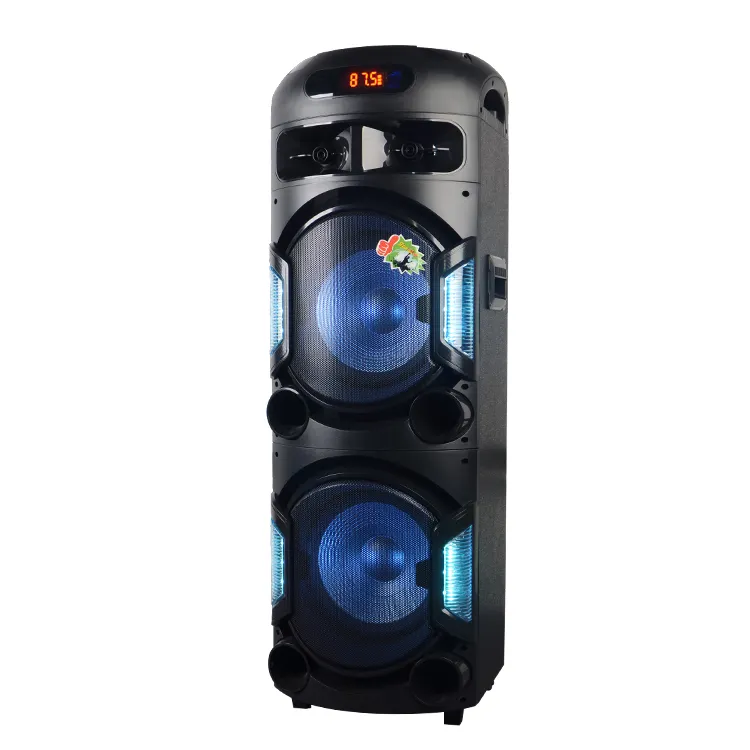 Kotak Speaker Multi Fungsi 80W, Kotak Speaker Pesta DJ, Karaoke Profesional, Subwoofer Ganda 12 Inci, Speaker Troli 80W, Model Baru