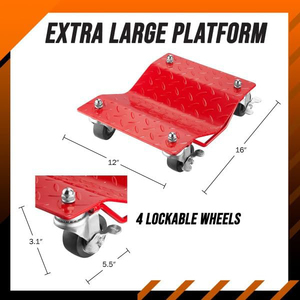 Juego de 4 Ruedas para Coche de 16x12'', Patines Antideslizantes para Neumáticos con Capacidad de 6000 lb, Tipo V, para Coche, Camión, Remolque, Motocicleta - Product Image 2