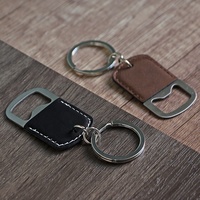 Décapsuleur personnalisé en similicuir gravable, décapsuleur en cuir pour garçons d'honneur, décapsuleur en acier inoxydable personnalisé avec porte-clés