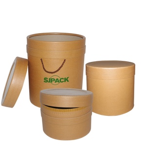 Tambour en fibre bio-exploratoire sécurisé de 43 cm x 45 cm pour additifs alimentaires - Product Image 1