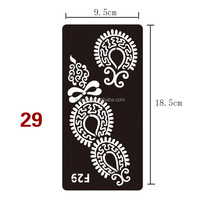Pochoir de pâte de tatouage au henné Mandala temporaire auto-adhésif réutilisable personnalisé pour les tatouages de pulvérisation de jus de doigt d'art corporel peints à la main