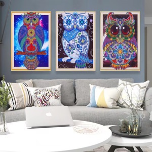 Kim cương paintingcute <span class=keywords><strong>Owl</strong></span> 5D sơn kim cương Kit in DIY dành cho người lớn bảng vẫn cuộc sống hình ảnh phim hoạt hình phong cách Châu Âu để sử dụng nhà - Product Image 4