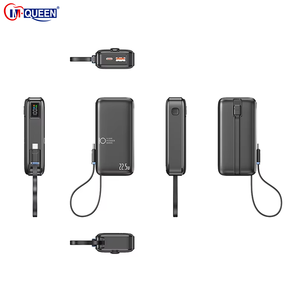 พาวเวอร์แบงค์สำหรับเดินทาง 10000mAh สายชาร์จในตัว เครื่องชาร์จโทรศัพท์แบบพกพา พอร์ต USB แบตเตอรี่สำรองสำหรับตั้งแคมป์ กิจกรรมกลางแจ้ง และกรณีฉุกเฉิน - Product Image 2