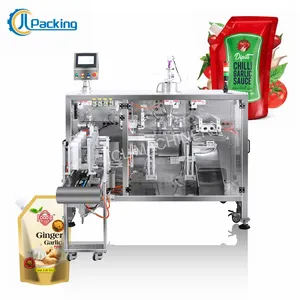 High Quality Automatic Zipper Bag Sauce Ketchup Chilli Filling Meat Ginger Garlic Paste Packaging Machine