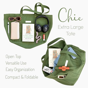 Bolsa de Lona - Bolsa Utilitaria con 2 Bolsillos Delanteros y Funda para Portátil, Bolsa Resistente para Uso Diario - Product Image 3