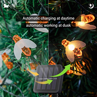 Guirlandes lumineuses solaires LED féériques, boules à bulles, libellules, abeilles, fleurs de cerisier, guirlandes lumineuses pour jardin, cour, patio, décoration extérieure, en stock