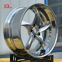 Jantes forgées concaves chromées à profil profond 5x120 5x112 5x114.3, 2 pièces, pour voitures de tourisme et véhicules de luxe, compatibles JDM S14 S15 350Z