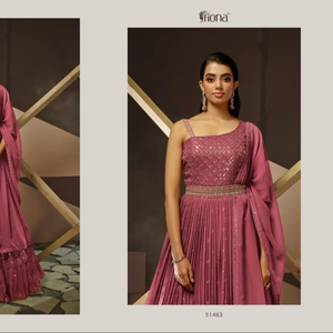 เสื้อคลุมผ้าปักลายสำหรับงานปาร์ตี้สำหรับสุภาพสตรีสไตล์ Anarkali - Product Image 6