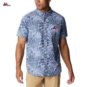 Swimwear Beachwear 2023 Custom Hawaiian Shirts Coconut Leaf Mens Hawaiian Shirt Fashion