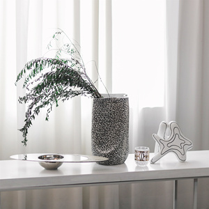 Bol de soucoupe volante <span class=keywords><strong>Techno</strong></span> Art moderne pour service hôtelier Bol en acier inoxydable et cuir pour accessoires de décoration intérieure - Product Image 6