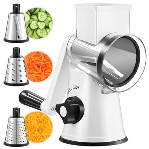 Râpe à légumes rotative avec 3 lames tranchantes <span class=keywords><strong>pour</strong></span> trancher et râper facilement les <span class=keywords><strong>carottes</strong></span>, les pommes de terre et autres légumes - Product Image 2
