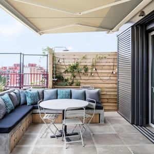 Toldo deslizante Cobertizo Red Parasol Rollo 0utdoor <span class=keywords><strong>Patio</strong></span> Vela Tela Sombra Pantalla Gardenline Sombra Vela Hogar Toldo Sombrilla plegable - Product Image 4