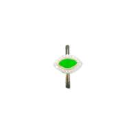 Bague en jadéite birmane naturelle de qualité A, forme losange, jadéite verte, bague pour femme, à porter tous les jours, cadeau en jadéite (avec NGTC)