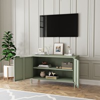 Lemari TV Minimalis Modern RUOYI dari Logam dengan Penyimpanan Multi-Lapisan untuk Penggunaan di Ruang Tamu, Kamar Tidur, atau Samping Sofa
