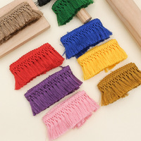 Ruban à franges en coton écologique coloré de 4 cm pour la couture DIY, la décoration intérieure, les sacs, les rideaux, les coussins et les vêtements