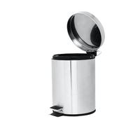 Poubelle Ronde en Métal Sunshine à Pédale, en Acier Inoxydable, avec Couvercle pour Cuisine, Déchets et Rangement Domestique