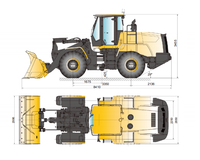 Hocheffizienter 5-Tonnen-Dieselmotor-Radlader XC958 mit 3,2m Schaufel, Motor und Lager für Sand- und Kiesarbeiten