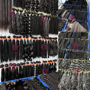 Pelo vietnamita crudo al por mayor diferentes tipos de cabello humano teje la cutícula alineada hueso chino recto paquetes de cabello humano - Product Image 6