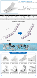 Produsen Cina 6145 msr penjualan baru 4 lubang di dalam sudut mendukung 3060 135 derajat konektor <span class=keywords><strong>6060</strong></span> untuk profil <span class=keywords><strong>aluminium</strong></span> 30 40 45 - Product Image 5