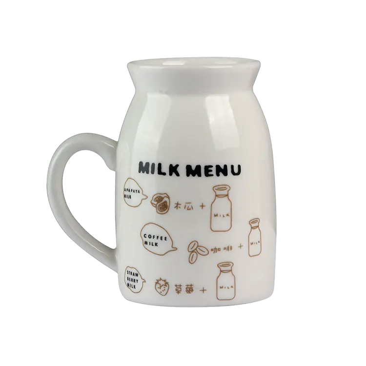 Carino mucca 3D tazze in ceramica creativo latte caffè tazza da tè porcellana unica Logo personalizzato accettabile scatola bianca + sacchetto del OPP cartone animato
