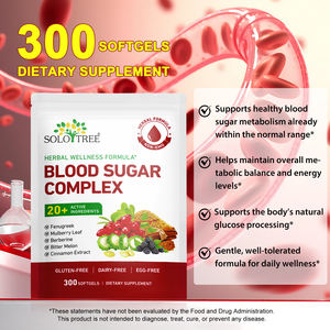 Cápsula Softgel Complexo de Açúcar no Sangue SOLOTREE Apoia a Saúde Metabólica Geral Complexo de Açúcar no Sangue Softgel de Bem-Estar - Product Image 2