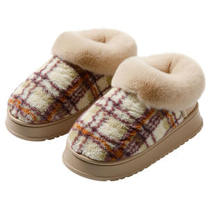 Nouvelles pantoufles en coton pour femmes 2025 – Chaussons d'intérieur d'hiver avec semelle épaisse et velours chaud - Product Image 5