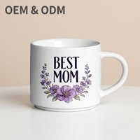 Mug à café moderne en céramique de porcelaine de 15 oz, motif marbre de style européen personnalisé, logo imprimable