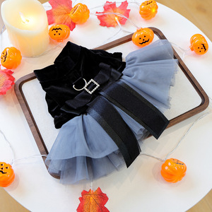 PETCIRCLE Ropa para Mascotas para Primavera y Otoño, Cachorros de Perro Pequeños, Trajes para Fiestas, Serie Oscura, Vestido de Novia Encantador - Product Image 3