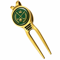 Outil de réparation de divots de golf en alliage de zinc personnalisé, marqueur de balle magnétique, accessoire de golf portable, OEM