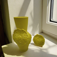 Vase à Fleurs en Céramique Moderne Simple, Arrangement de Petites Marguerites pour Chambre à Coucher, Salon, Bureau, Décoration