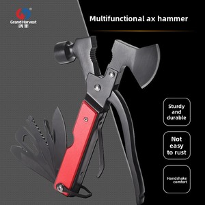 Hongfeng Portable pliant <span class=keywords><strong>multifonction</strong></span> de qualité industrielle hache <span class=keywords><strong>outil</strong></span> de survie en plein air et lutte contre l'incendie Camping marteau ensemble multi-outils - Product Image 2