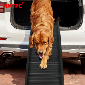 Rampa portátil para perros Hmtpc, plegable, antideslizante, escalera para mascotas para maletero de camioneta, negra, 4000g, material PP - Product Image 1
