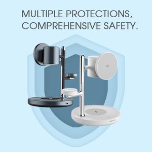 Sạc không dây 3 trong 1 tích hợp đèn ngủ điều chỉnh được, sạc nhanh QI2 15W cho iPhone Samsung - Product Image 4