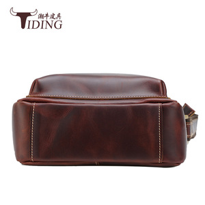 Bolso bandolera para hombre Tiding, de cuero genuino, gran capacidad, duradero, para uso diario. - Product Image 4