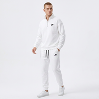 Ensemble de survêtement pour homme à col zippé, style streetwear personnalisé, coupe décontractée, deux pièces, vente en gros, fournisseur USA, OEM.