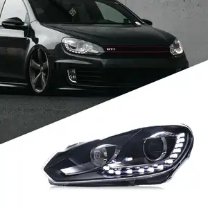 VW Golf 6 far takımı güçlendirme için uygun gti xenon lamba R20 gözyaşı göz gündüz çalışan ışık LED far