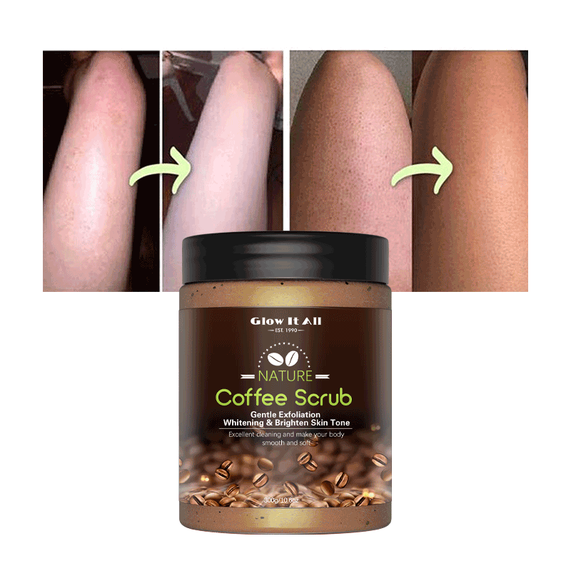 Glow It All Private Label Custom Organic Whitening Tightening Face And Body Coffee Scrub Sets