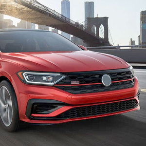 Calandre avant Volkswagen Jetta, supérieure et inférieure, nid d'abeille, noir brillant, ligne rouge, 2019-2022, en plastique ABS, compatible avec le pare-chocs - Product Image 3