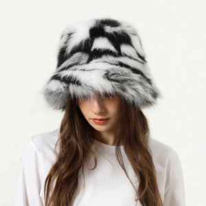 2023 Hot Sale Colorful Fuzzy Fisherman's <b>Hat</b> <b>Fur</b> Casual Fashion <b>Ladies</b> Warm Faux <b>Fur</b> Winter Bucket <b>Hat</b> for Women - Product Image 1