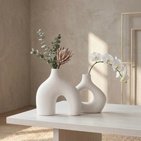 Ensemble de vases simples, paire de décorations esthétiques pour la pièce, vases en céramique, arrangements floraux, articles décoratifs pour la maison