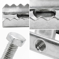 Abrazadera en C de Acero al Carbono Reforzado con Zinc, Mordaza Dentada, Perno Hexagonal, Tolerancia de Precisión de 0.002mm para Maquinaria OEM y Metal