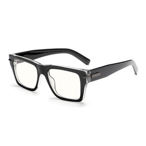 Lunettes anti-lumière bleue rectangulaires Greyjack, verres plats TR90, monture extra large pour femmes, style tendance - Product Image 2