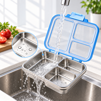 Aohea Contenant alimentaire portable en acier inoxydable 304, boîte à lunch bento personnalisable avec logo pour enfants et adultes